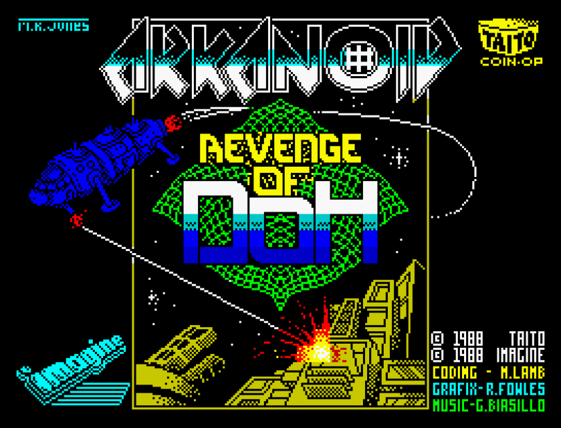 Arkanoid 2 - Revenge of Doh by Imagine ZX Spectrum Loading Screen