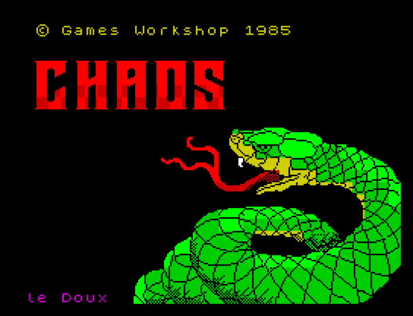 Chaos by Games Workshop ZX Spectrum Loading Screen