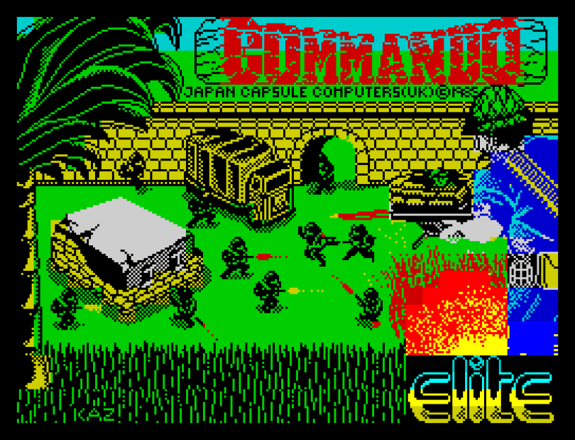 Commando by Elite ZX Spectrum Loading Screen