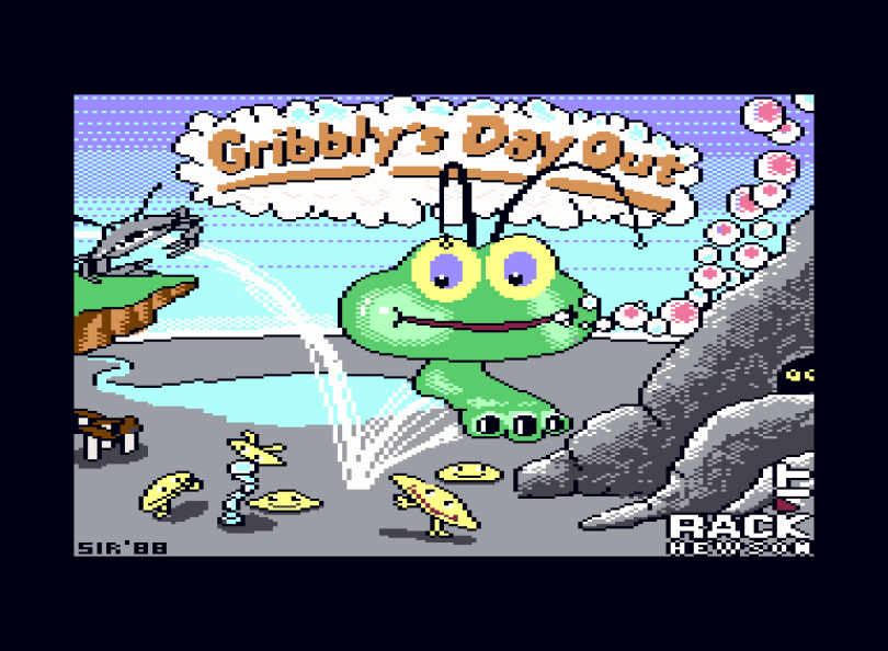 Gribbley's Day Out Commodore 64 Loading Screen
