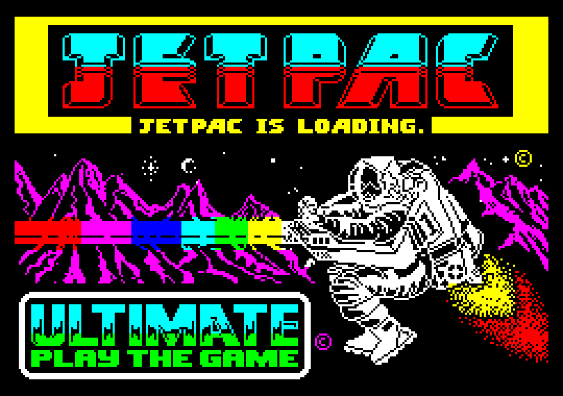 Jet Pac by Ultimate ZX Spectrum Loading Screen