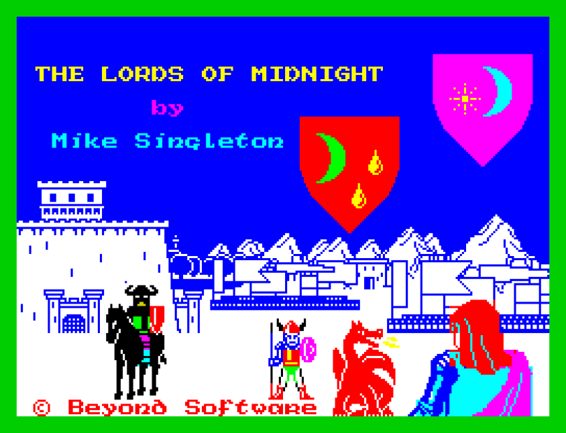Lords of Midnight by Mike Singleton for Beyond Software, ZX Spectrum Loading Screen