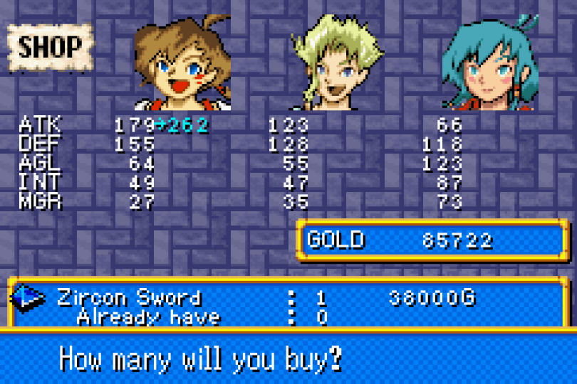 Lufia: The Ruins of Lore on the GBA