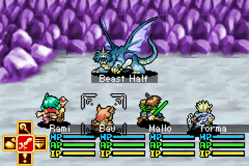 Lufia: The Ruins of Lore on the GBA