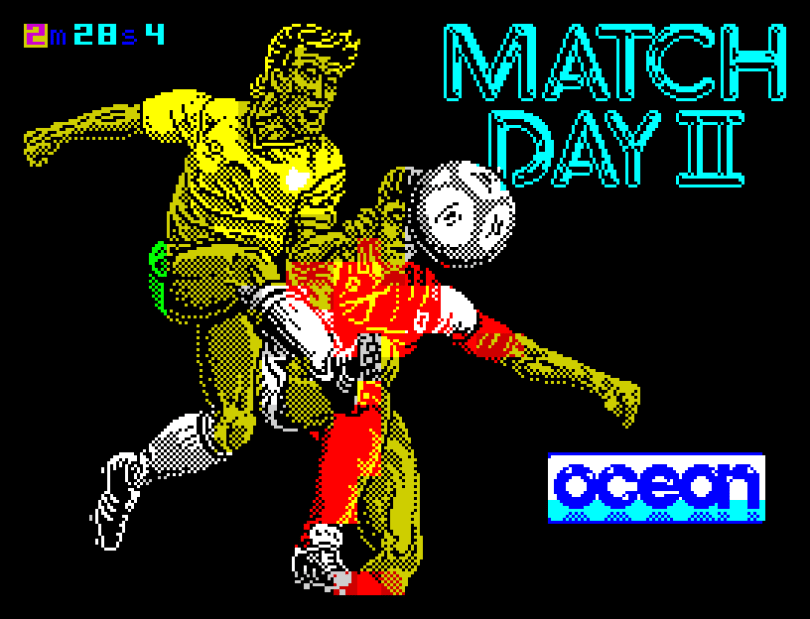 Match Day 2 by Jon Ritman for Ocean, ZX Spectrum Loading Screen