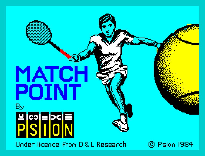Match Point by Psion 1984, ZX Spectrum Loading Screen