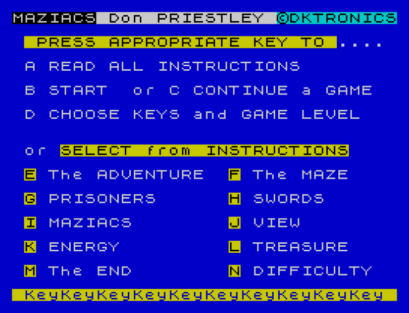 Maziacs ZX Spectrum