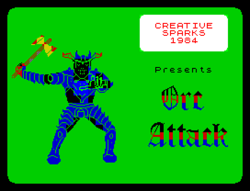 Orc Attack by Creative Sparks 1984 ZX Spectrum Loading Screen