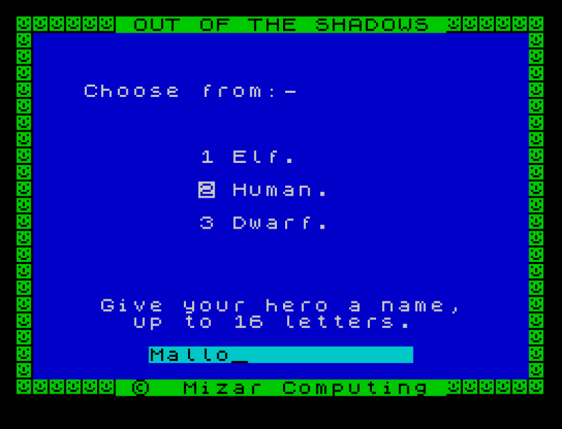 Out Of The Shadows ZX Spectrum
