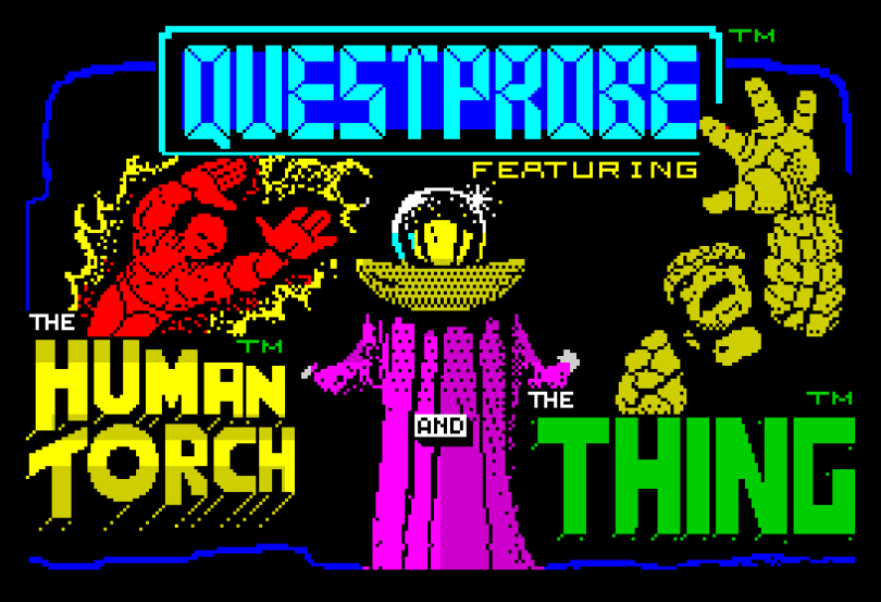 Questprobe Featuring The Human Torch and The Thing ZX Spectrum Loading Screen