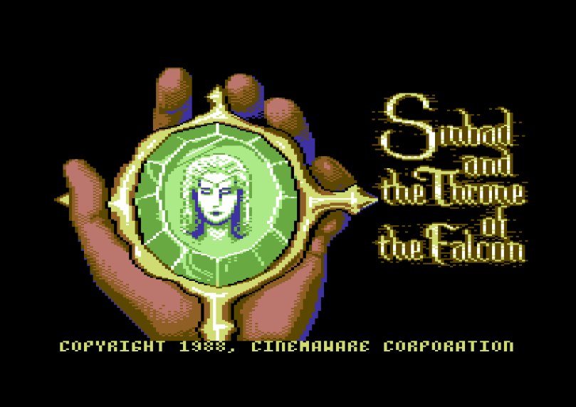 Sinbad and the Throne of the Falcon Commodore 64 Loading Screen