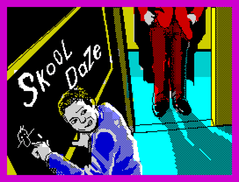 Skool Daze by Microsphere, ZX Spectrum Loading Screen