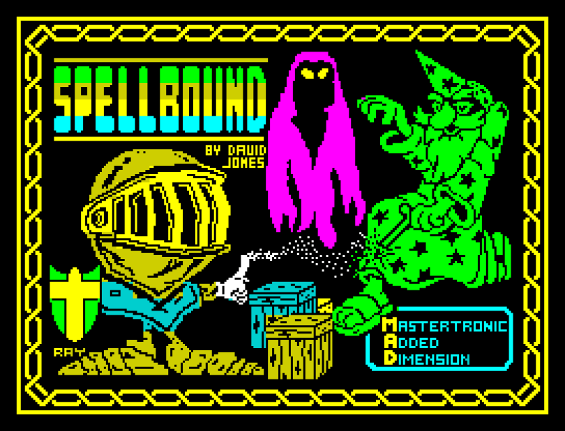 Spellbound by David Jones for Mastertronic Added Dimension, ZX Spectrum Loading Screen