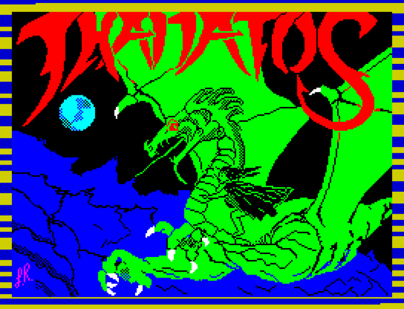 Thanatos by Durrell ZX Spectrum Loading Screen
