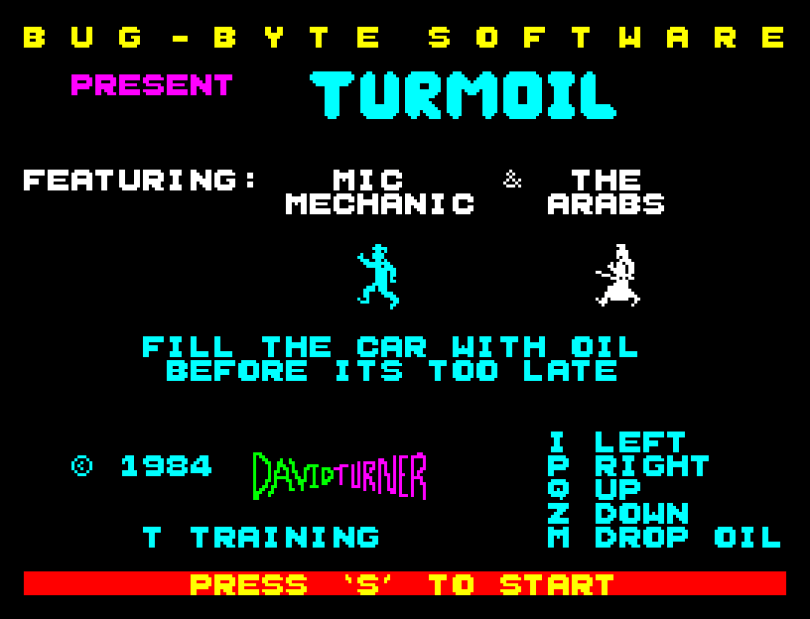Turmoil by Bug-Byte on the ZX Spectrum