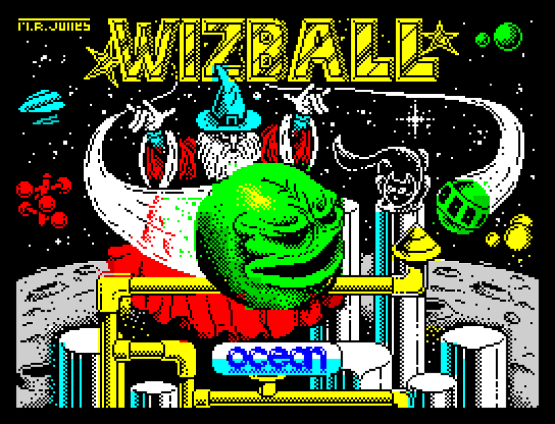 Wizball by Ocean, ZX Spectrum Loading Screen
