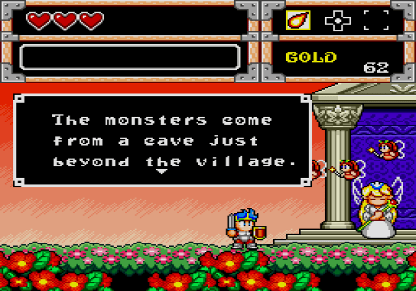 Wonder Boy in Monster World on the Megadrive/Genesis