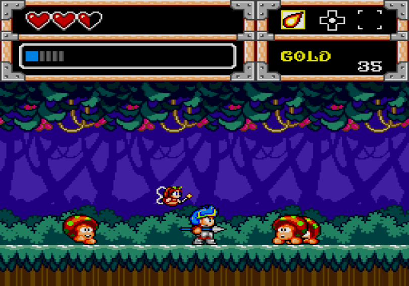 Wonder Boy in Monster World on the Megadrive/Genesis