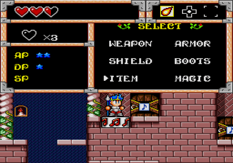 Wonder Boy in Monster World on the Megadrive/Genesis