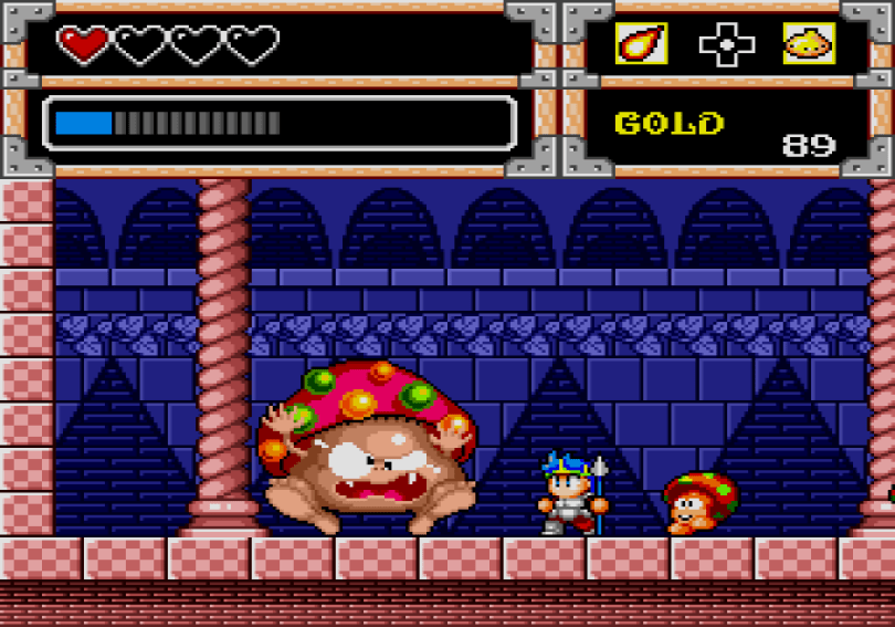 Wonder Boy in Monster World on the Megadrive/Genesis