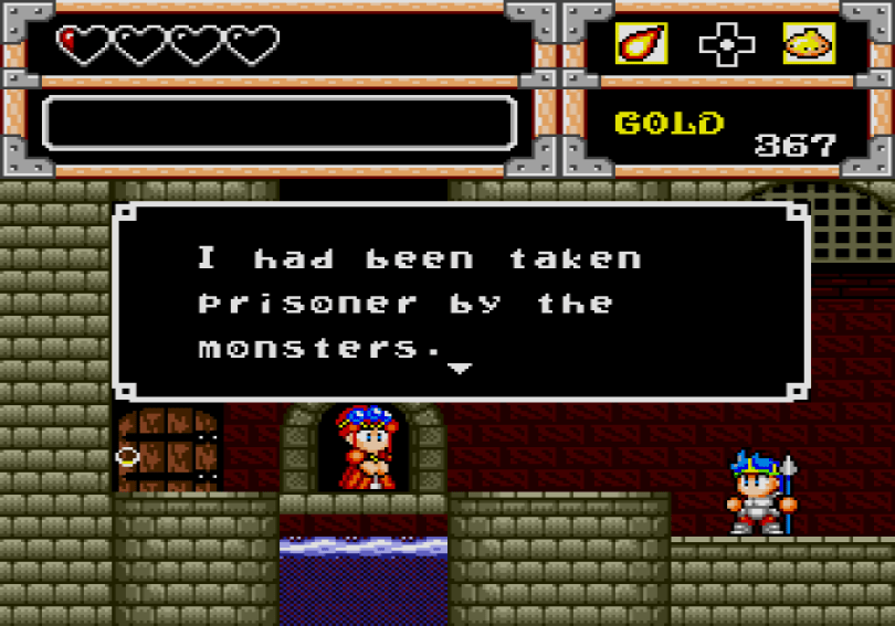 Wonder Boy in Monster World on the Megadrive/Genesis