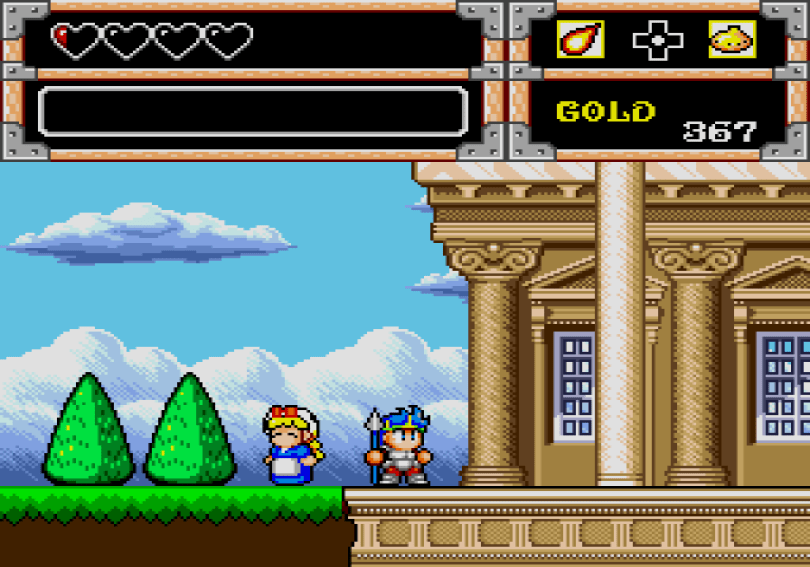 Wonder Boy in Monster World on the Megadrive/Genesis