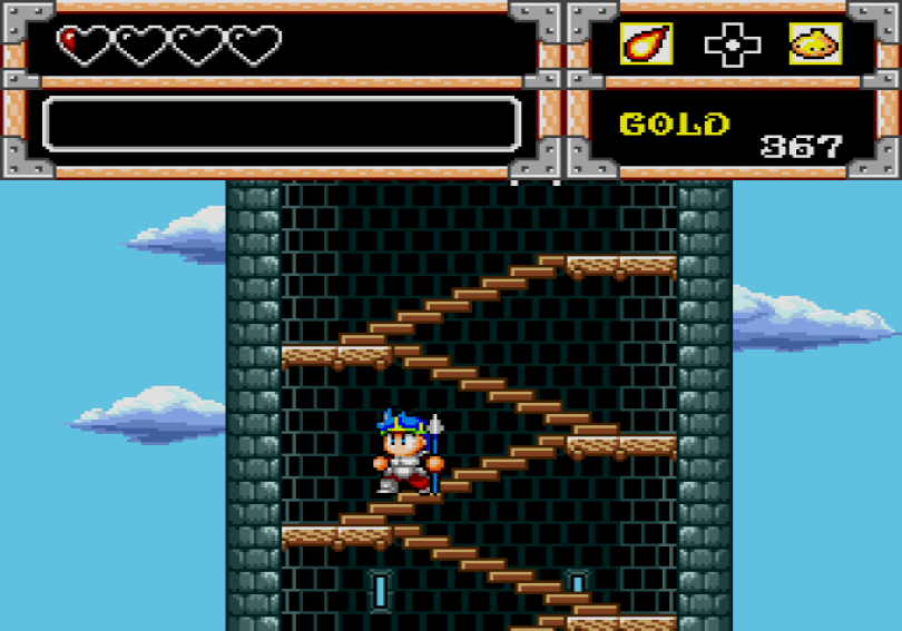 Wonder Boy in Monster World on the Megadrive/Genesis