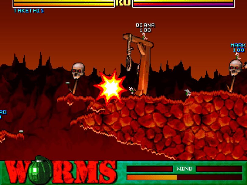 Worms on the PlayStation