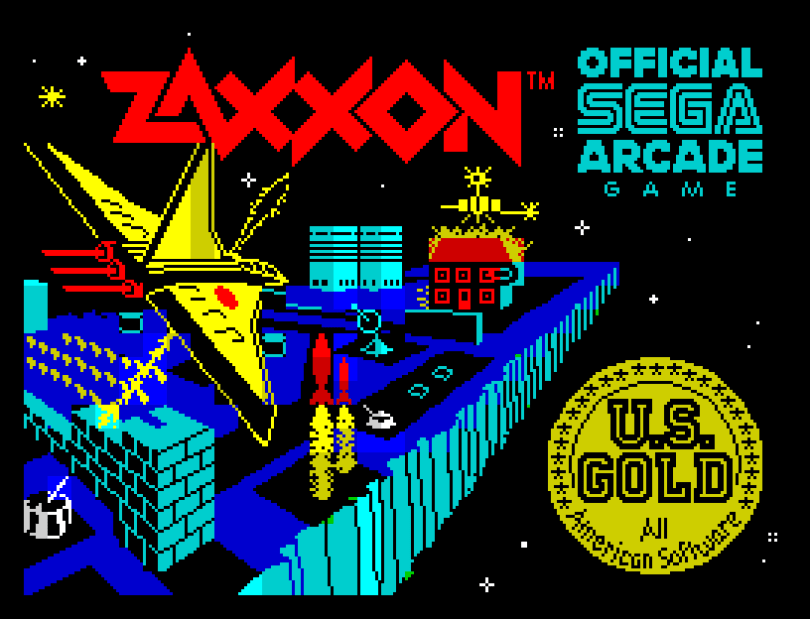 Zaxxon by US Gold, ZX Spectrum Loading Screen