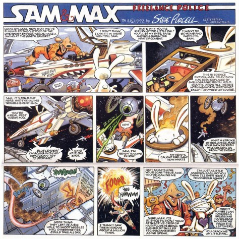 Sam & Max - Freelance Police - versus the Death Star.
