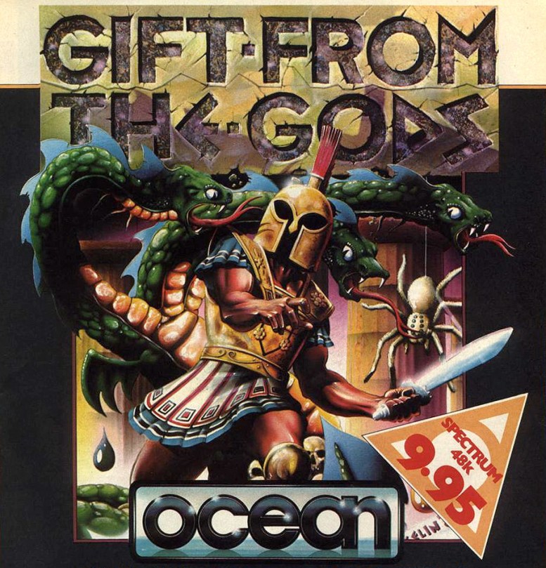 Bob Wakelin's classic Gift From The Gods artwork for Ocean Software.