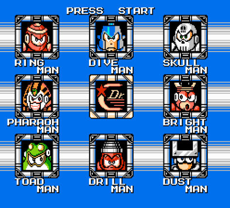 Mega Man 4 NES Baddies Wide