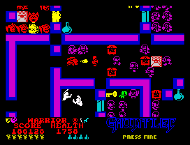 Gauntlet ZX Spectrum 128 | The King of Grabs