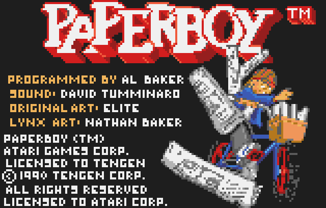 Paperboy, Atari Lynx | The King of Grabs